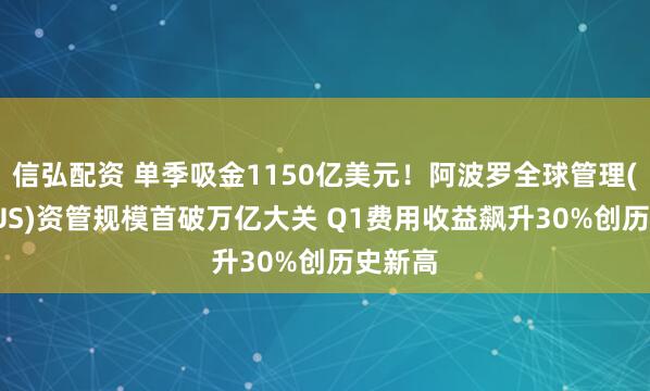 信弘配资 单季吸金1150亿美元！阿波罗全球管理(APO.US)资管规模首破万亿大关 Q1费用收益飙升30%创历史新高